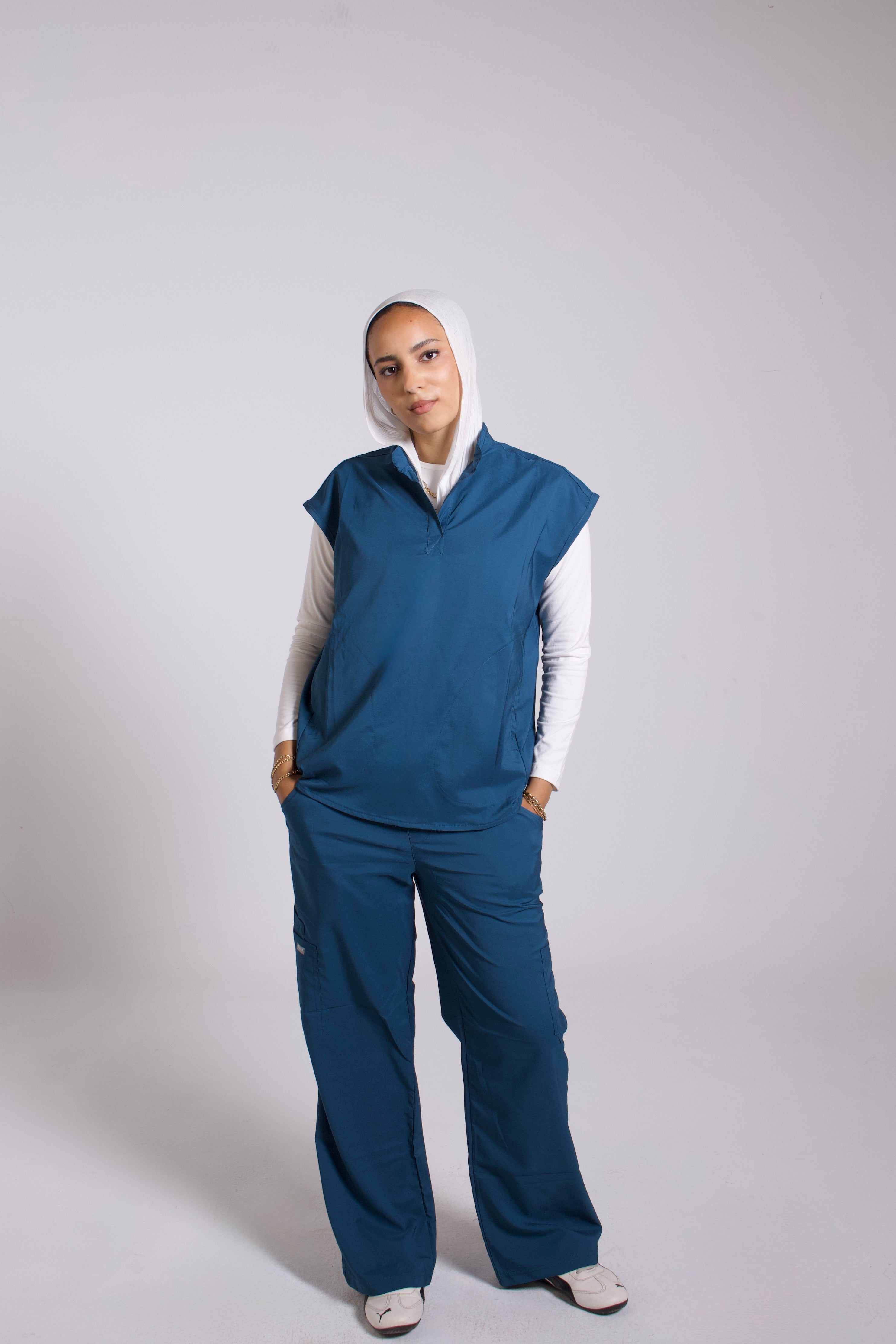 Petrol Blue Tuana scrub